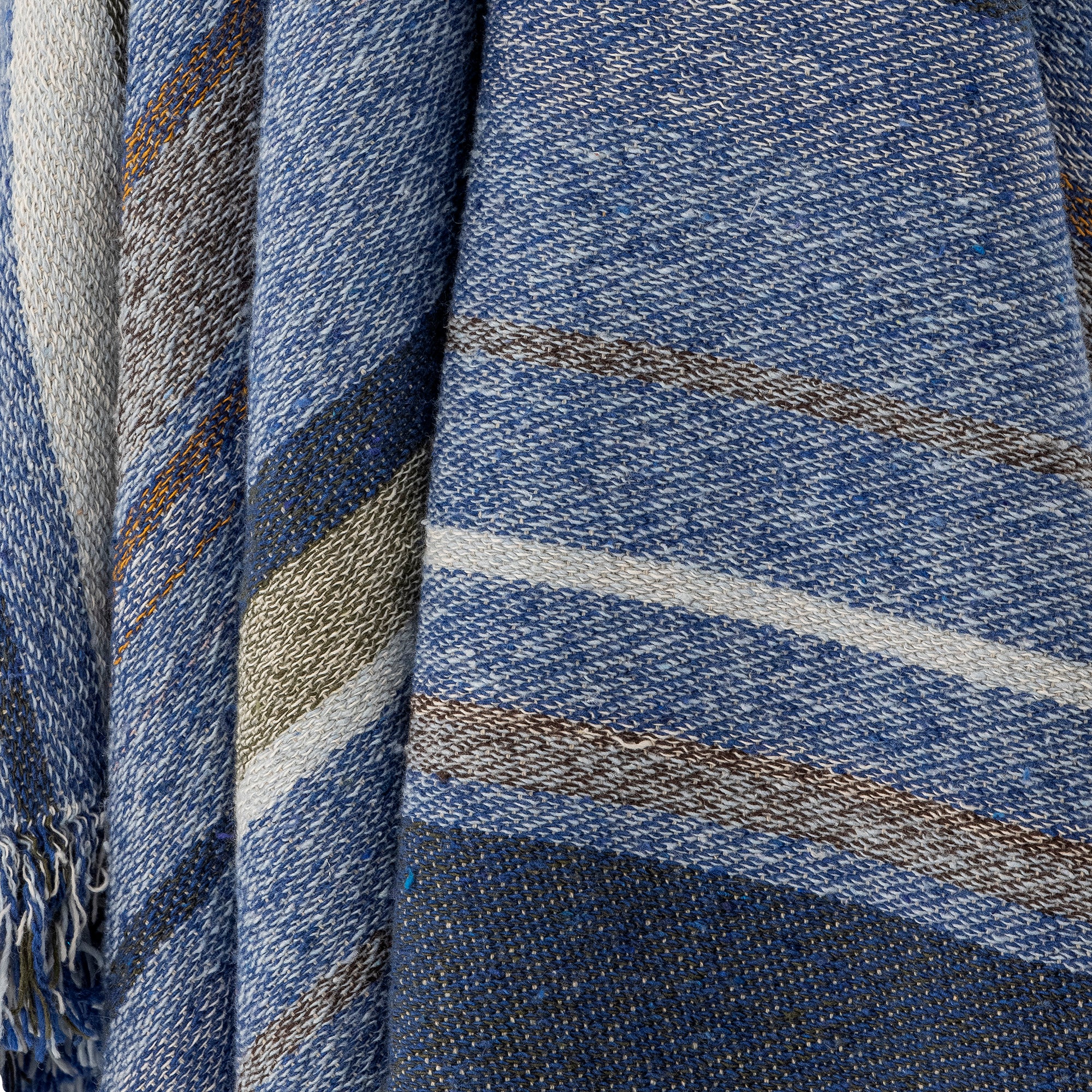 Toscana Recycled Cotton Throw - Blue - Image 4