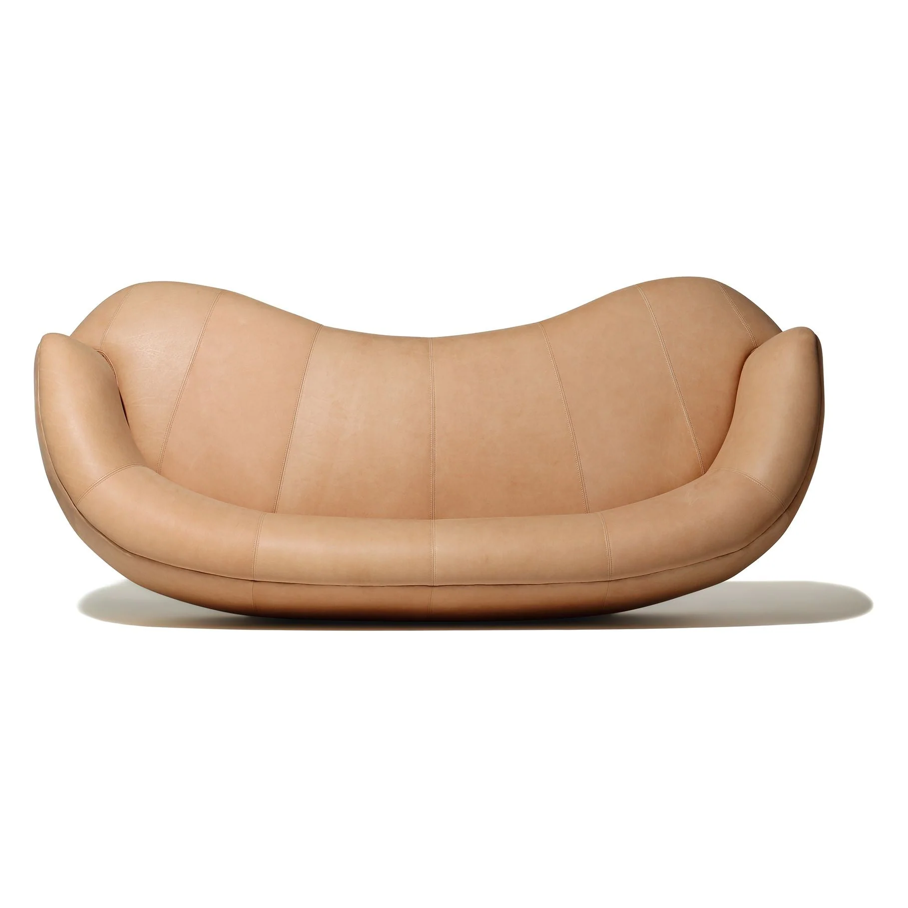 Tribecca 3 Seater Sofa - Latte Leather - Floor Stock - Image 4