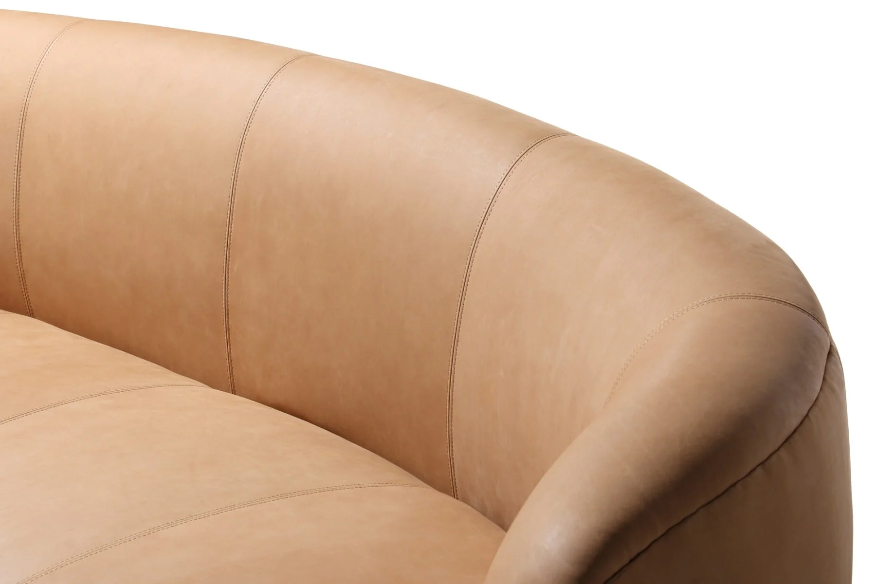 Tribecca 3 Seater Sofa - Latte Leather - Floor Stock - Image 9