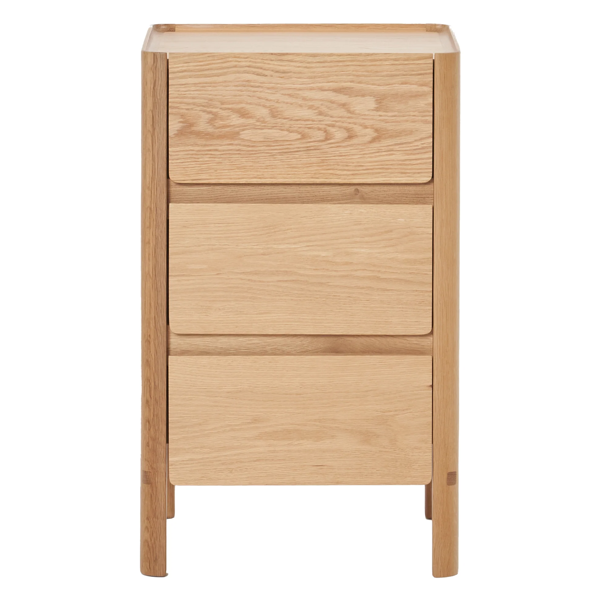 Tye 3 Drawer Timber Nightstand - Image 2