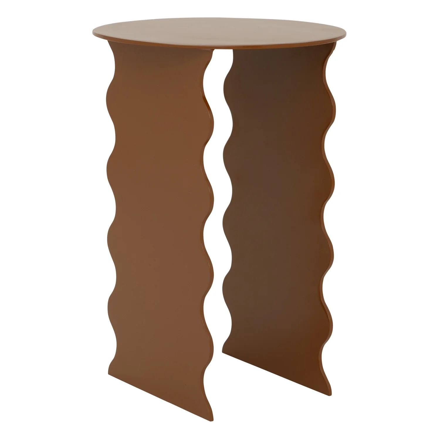 Wavy Metal Side Table - Adobe - Floor Stock