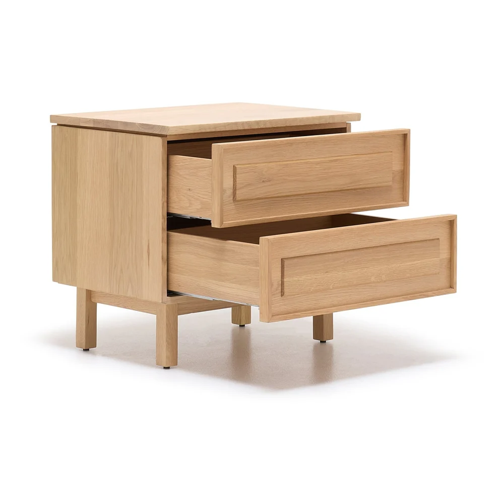 Yorke Classic Timber Large Nightstand with Simple Legs - Image 3