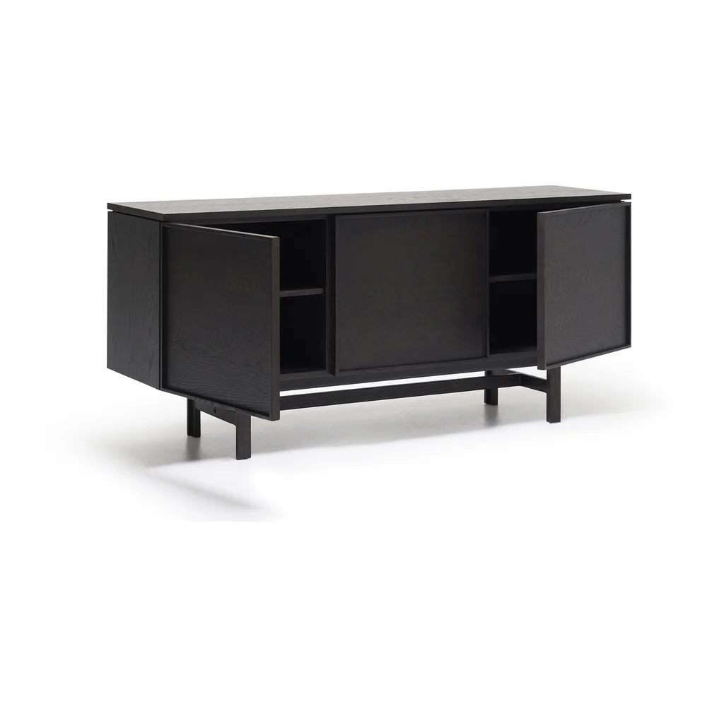 Yorke Plain Timber Sideboard - 3 Doors with H Legs - Image 3