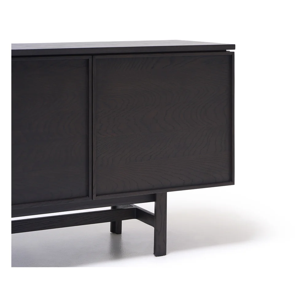 Yorke Plain Timber Sideboard - 3 Doors with H Legs - Image 4