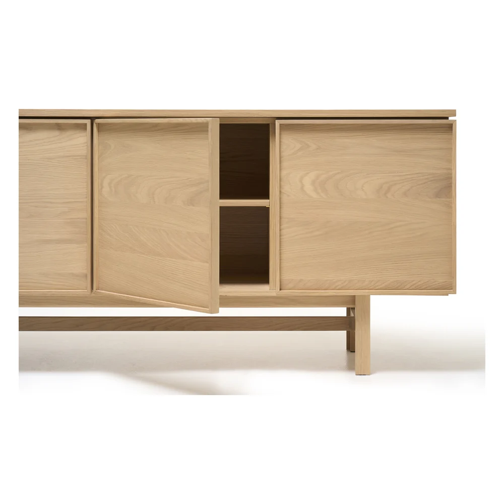 Yorke Plain Timber Sideboard - 4 Doors with H Legs - Image 3