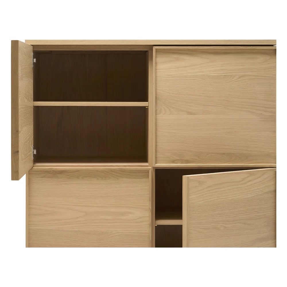 Yorke Plain Timber Tall Highboard with Metal Legs - Image 4