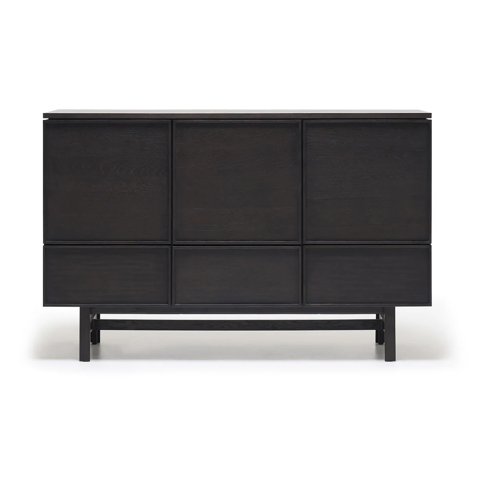 Yorke Plain Timber Wide Highboard with H Legs
