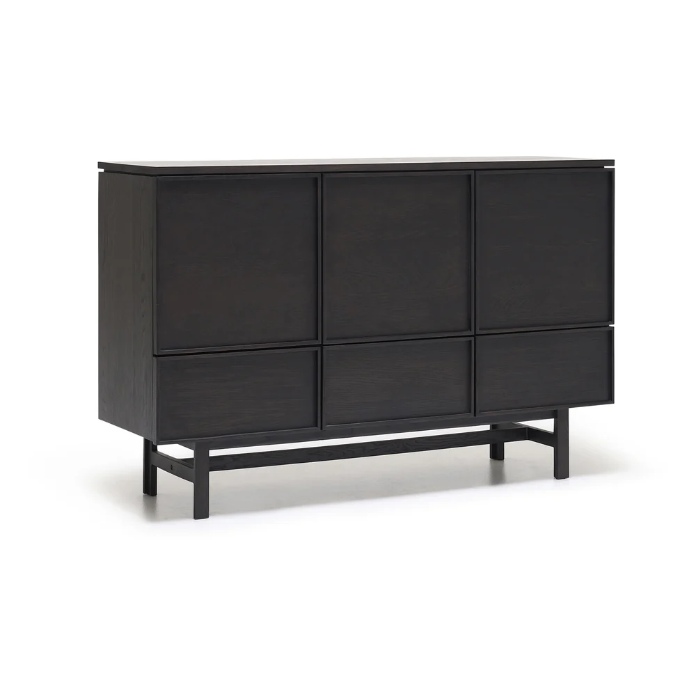 Yorke Plain Timber Wide Highboard with H Legs - Image 2