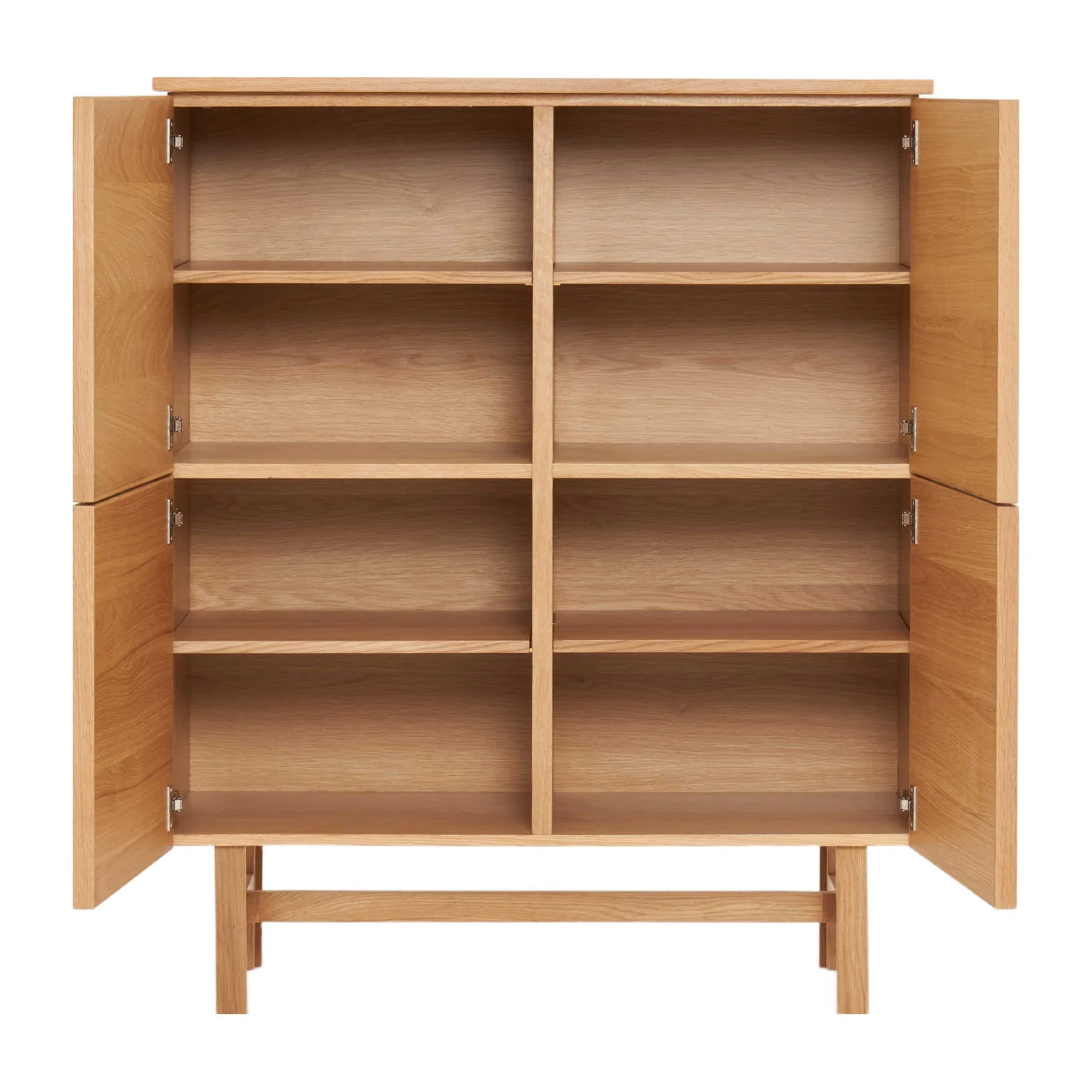 Yorke Classic Timber Tall Highboard with H Legs - Image 2